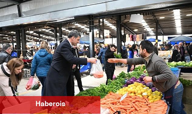 Başkan Kocaman Pazar Alışverişinde