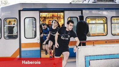 İstanbul metrosunda nefes kesen yarış