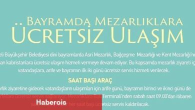 Kocaeli Büyükşehir Belediyesi Bayramda mezarlıklara ücretsiz ulaşım - Haberois Kocaeli Büyükşehir Belediyesi Bayramda mezarlıklara ücretsiz ulaşım