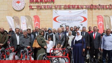 Mardin Valisi Mahmut Demirtaş süt sağım makinası dağıttı