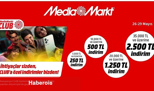 MediaMarkt'tan CLUB üyelerine özel 2.500 TL'ye varan indirim - Haberois MediaMarkt'tan CLUB üyelerine özel 2.500 TL'ye varan indirim