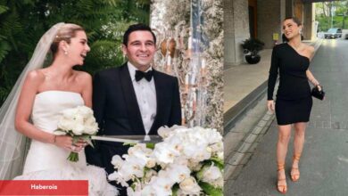 Nazlı Sabancı'nın ayakları gündem oldu! 4 aylık gebe olan Sabancı, Hande Erçel ile...