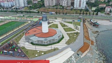 Rize'de 'Deniz Feneri' sonunda yandı