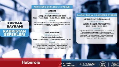 Aliağa Belediyesi'nden Bayramda Kabristana Ücretsiz Ulaşım