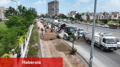 Büyükşehir Sakarya Bulvarı'nda kaldırımları yeniliyor