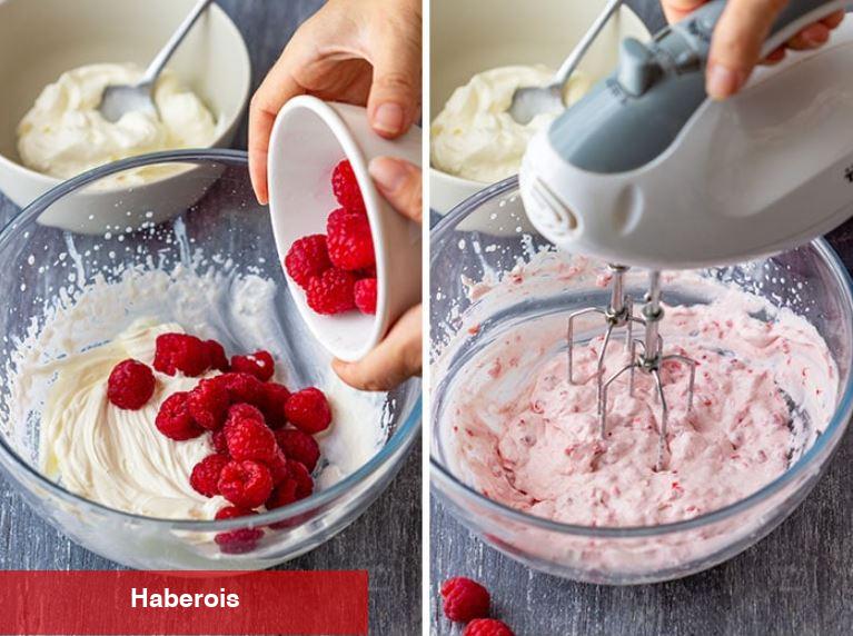 Frambuazlı bisküvili tatlı tarifi! Fırın kullanmadan frambuazlı bisküvili tatlı nasıl yapılır - Haberois Frambuazlı bisküvili tatlı tarifi! Fırın kullanmadan frambuazlı bisküvili tatlı nasıl yapılır
