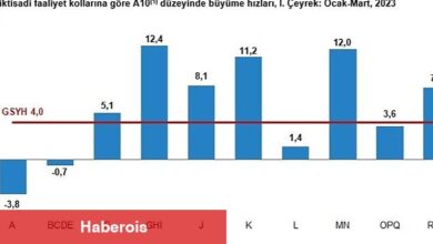 Gayrisafi Yurt İçi Hasıla (GSYH) 2023 yılı birinci çeyreğinde %4,0 arttı