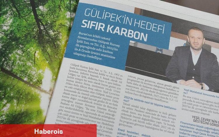 Gülipek Tekstil, Karbon Ayakizi Raporunu yayımlandı - Haberois Gülipek Tekstil, Karbon Ayakizi Raporunu yayımlandı