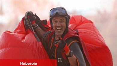 "Yarasa adam" kuvvetli atlayışlarla hava sporlarına dikkat çekmek istiyor