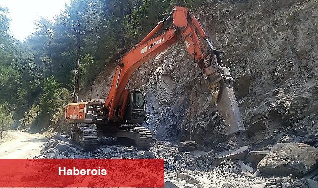 Alanya Beldibi yolunda asfalt hazırlığı sürüyor