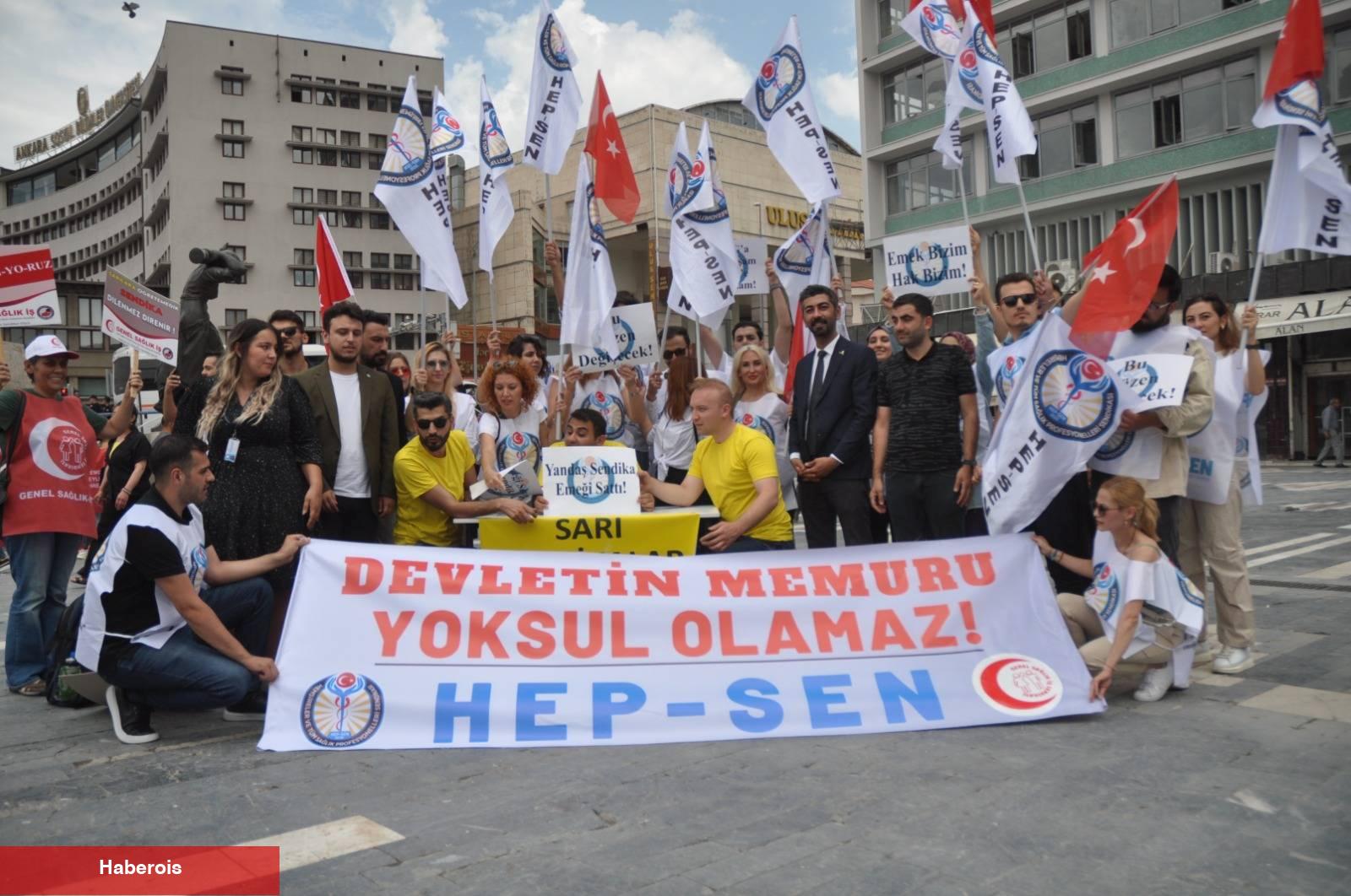 Ankara’da Memur Eylemi: “Sefalet Zammını Kabul Etmiyoruz!”