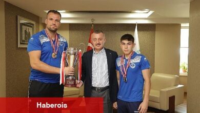 Başkan Büyükakın pehlivanları ağırladı