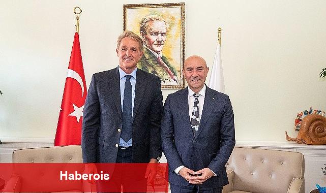 Başkan Soyer ABD Büyükelçisi Jeffry Flake'i ağırladı