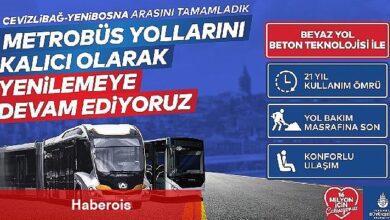 Metrobüs yolunu kalıcı olarak yenilemeye devam ediyoruz