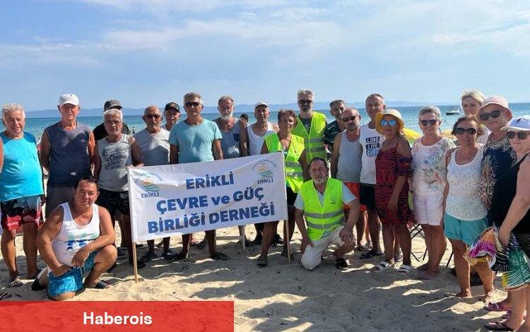 ERÇED'den Erikli sahilinde sandayeli eylem - Haberois ERÇED'den Erikli sahilinde sandayeli eylem