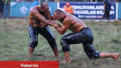 Gökbel Yaylası Yağlı Güreşleri'nde tepe Ali Gürbüz'ün