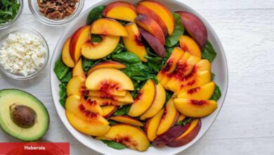 Instagram'ın tanınan tanımı Şeftalili roka salatası nasıl yapılır?Şeftalili yaz salatası tanımı