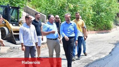 Kavurucu sıcakta asfalt çalışması