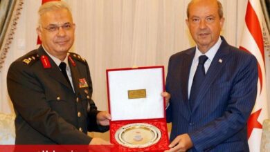 KKTC'de Türk Barış Kuvvetleri'nden Cumhurbaşkanı Tatart'a ziyaret