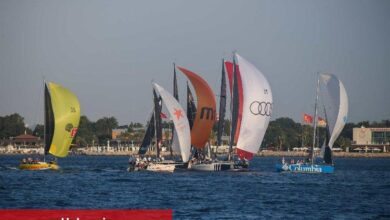 Olympos Regatta için start verildi... 26 tekne İstanbul'dan Mudanya'ya yelken açtı