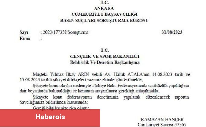 Savcılık, boksta yaşanan argümanlarla ilgili Gençlik ve Spor Bakanlığı'ndan rapor istedi