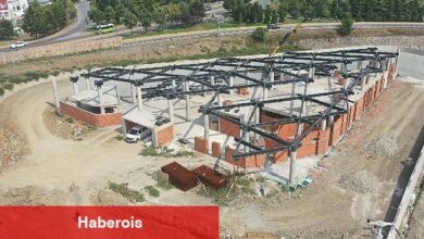 Yeni Gölcük terminal binasında çatı imalatı yapılıyor - Haberois Yeni Gölcük terminal binasında çatı imalatı yapılıyor
