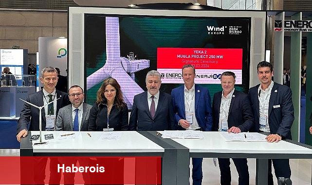 Enerjisa Üretim ve Enercon 1000 MW'lık YEKA - 2 Projesinin 250 MW'lık Muğla Etabı Türbin Anlaşmasını İmzaladı