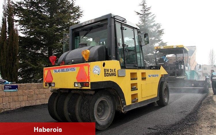 Kayseri Talas'tan asfalt çalışması