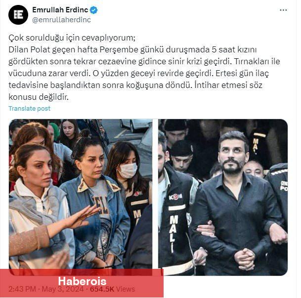 Dilan Polat cezaevinde kendine ziyan verdi! İntihar savı yalanlandı - Haberois Dilan Polat cezaevinde kendine ziyan verdi! İntihar savı yalanlandı