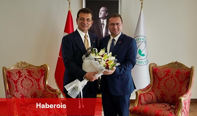 İBB Başkanı Ekrem İmamoğlu, Gaziosmanpaşa Belediye Başkanı Hakan Bahçetepe'ye tebrik ziyaretinde bulundu