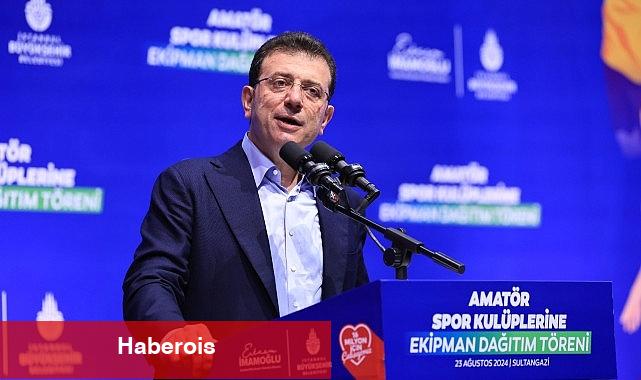 İBB Başkanı Ekrem İmamoğlu, 20 branşta faaliyet gösteren, toplam 1350 amatör spor kulübüne, 61 milyon TL değerinde ekipman dağıtımını başlattı - Haberois İBB Başkanı Ekrem İmamoğlu, 20 branşta faaliyet gösteren, toplam 1350 amatör spor kulübüne, 61 milyon TL değerinde ekipman dağıtımını başlattı