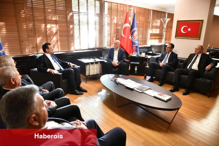 İmamoğlu'ndan Türk-İş ve Hak-İş'e ziyaret