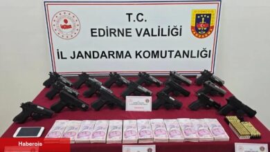 İpsala’daki operasyonda 17 tabanca ele geçirildi