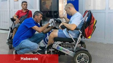 Yangın mağduru, tekerlekli sandalyesine kavuştu