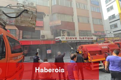 Antalya Kumluca’da iş hanında yangın paniği!