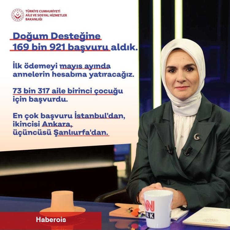 Birinci ödemeler Mayıs'ta annelerin hesabında