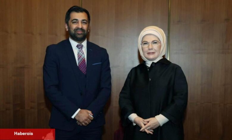 Emine Erdoğan ve İskoçya Eski Başbakanı Humza Yousaf bir ortaya geldi