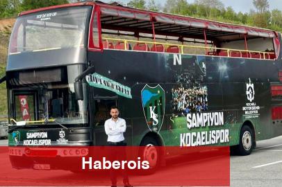 Kocaeli'de şampiyonluk otobüsü kutlamalara hazır