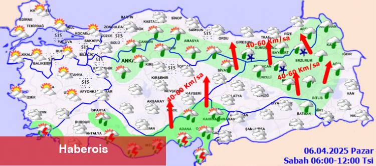 Meteoroloji'den çok sayıda il için uyarı: Gök gürültülü sağanak ve kuvvetli rüzgar bekleniyor! - Haberois Meteoroloji'den çok sayıda il için uyarı: Gök gürültülü sağanak ve kuvvetli rüzgar bekleniyor!