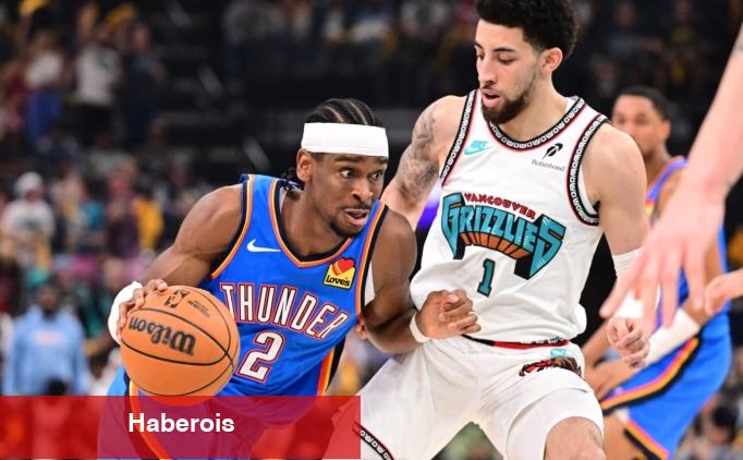 NBA'de Thunder, 29 sayı geriden gelip Grizzlies'i 114-108 yenerek seride 3-0 öne geçti - Haberois NBA'de Thunder, 29 sayı geriden gelip Grizzlies'i 114-108 yenerek seride 3-0 öne geçti