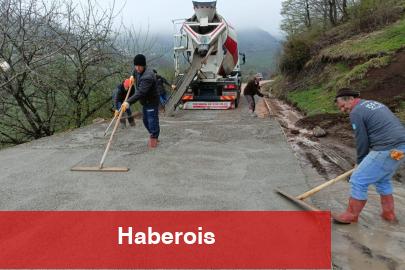 Ordu Aybastı’ya beton yol çalışması - Haberois Ordu Aybastı’ya beton yol çalışması