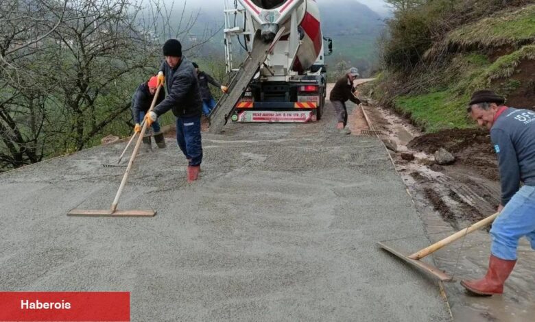 Ordu Aybastı’ya beton yol çalışması - Haberois Ordu Aybastı’ya beton yol çalışması