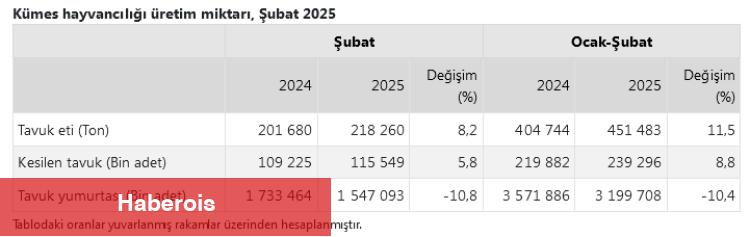 Tavuk eti artarken yumurta üretimi düştü