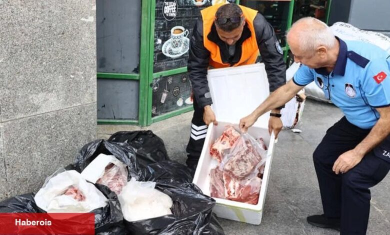 Adapsız formda taşınan 300 kilogram ete el kondu