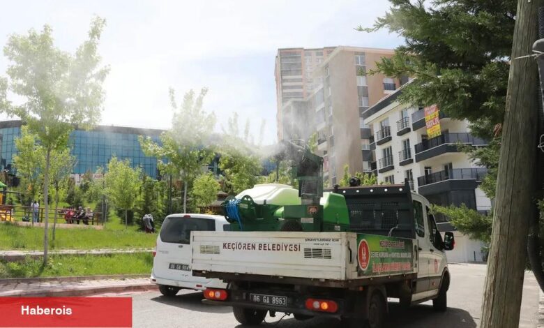 Ankara Keçiören'de ilaçlama çalışmaları hızlandı