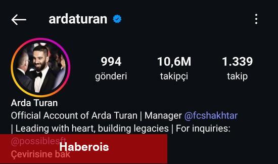 Arda Turan, Galatasaray yazısını kaldırdı! - Haberois Arda Turan, Galatasaray yazısını kaldırdı!