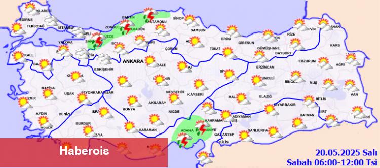 Batı Karadeniz ve iç kısımlarda sağanak yağış bekleniyor - Haberois Batı Karadeniz ve iç kısımlarda sağanak yağış bekleniyor