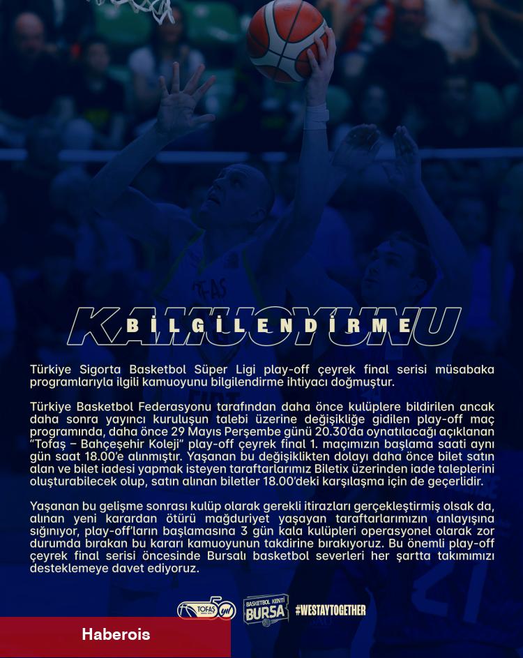 BSL Play-off Çeyrek Final programında saat değişikliği! - Haberois BSL Play-off Çeyrek Final programında saat değişikliği!