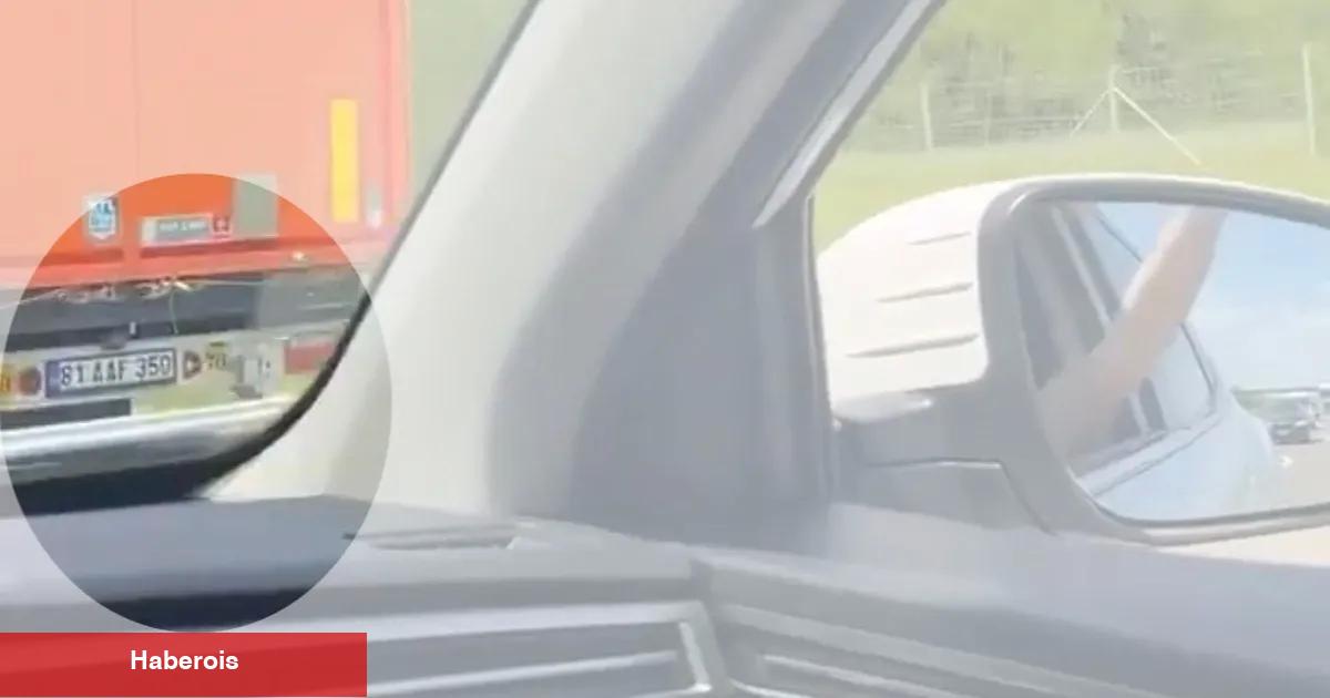 Düzce plakalı tır gurbetçileri coşturdu