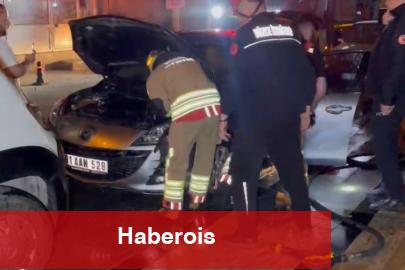 Düzce’de maskeli bir kişi arabası kundakladı